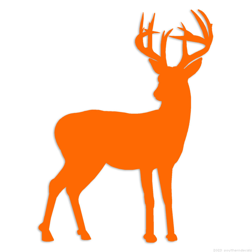 Buck Deer Silhouette - Decal Sticker - Multiple Colors & Sizes